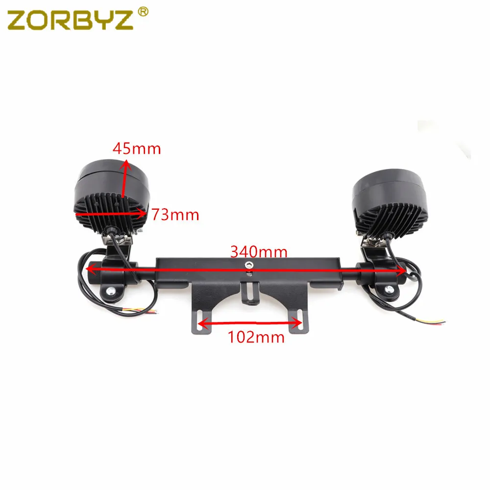 ZORBYZ Motorcycle Black LED Angel Eye Halo Ring Passing Spot Fog Light Mounting Bracket Adapter For Benelli Leoncino 500 752s |