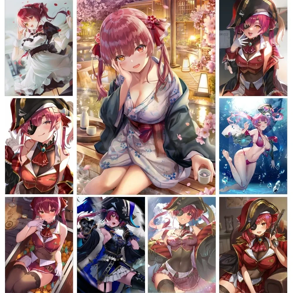 Hololive Houshou Marine Аниме Печать На Холсте Настенная Живопись Цифровая Домашний Декор