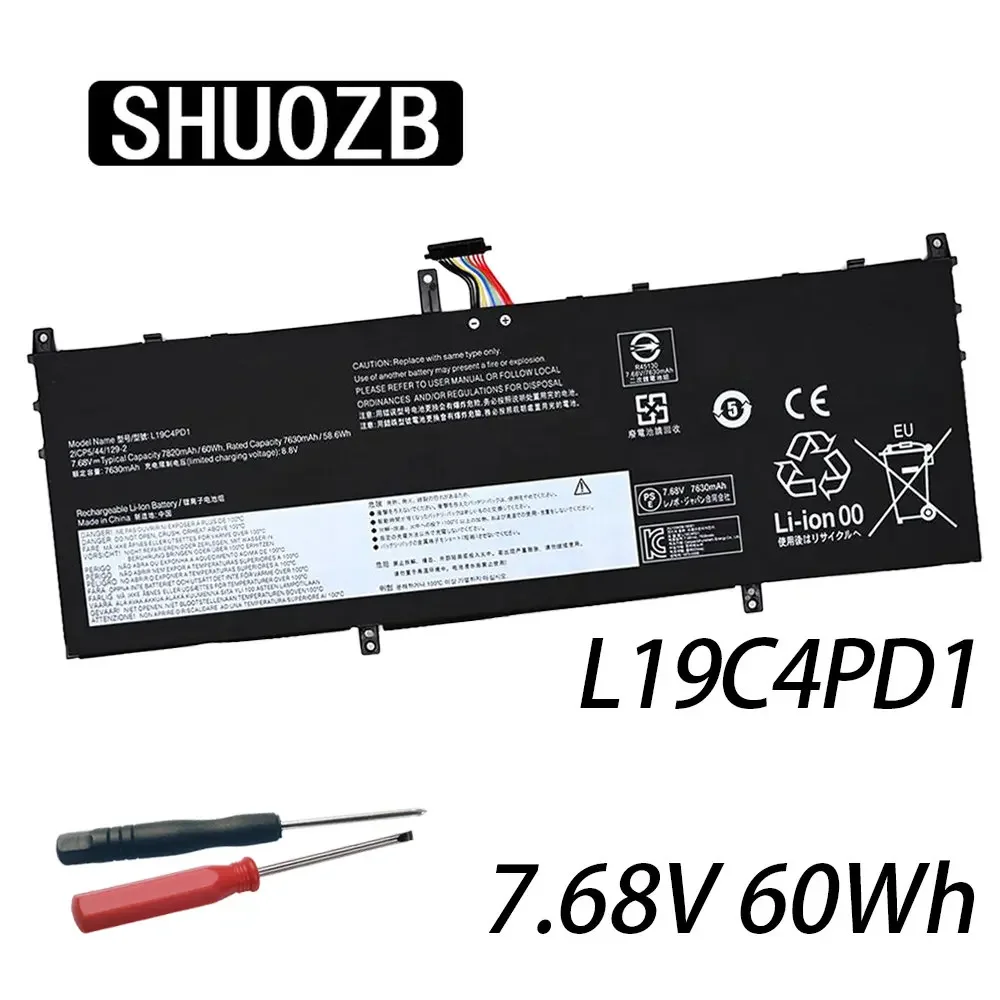 L19C4PD1 L19D4PD1 Аккумулятор для ноутбука Lenovo Yoga C640 13 C640-13IML серии 5B10U65275 SB10W67395 L19M4PD1 L19L4PD1 7