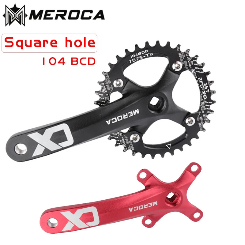 

Алюминиевая коленка MEROCA, коленка для горного велосипеда 104bcd с алюминиевым покрытием 170 мм, preta 32/34/36/38/40/42t