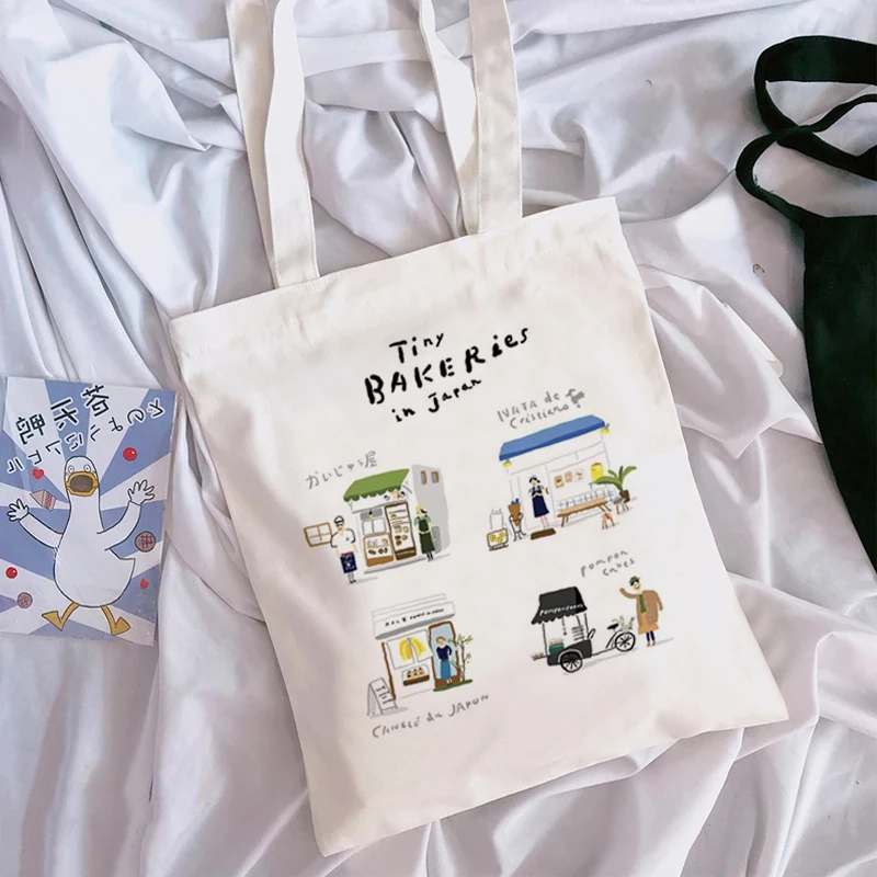 

2022 новая Корейская женская Хлопковая сумка с милым волнистым принтом, сумочка в стиле Харадзюку, многоразовая Женская Холщовая Сумка через ...