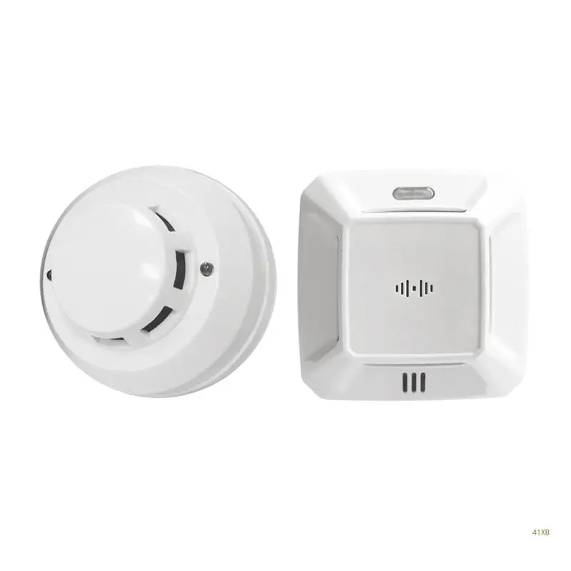 

41XB Smoke Detector Kitchen Security Fire High Sensitivity Sound Alarm Home Alarm System with LED