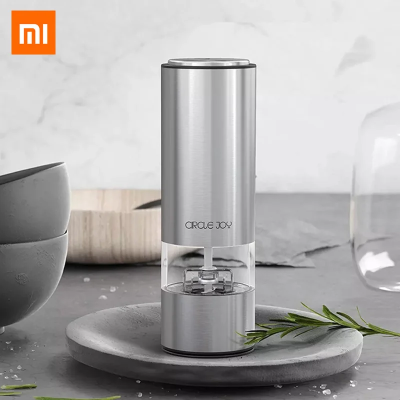 

Xiaomi Youpin Electric Automatic Mill Pepper And Salt Grinder LED Light 5 Modes Peper Spice Grain Porcelain Grinding Core Mill