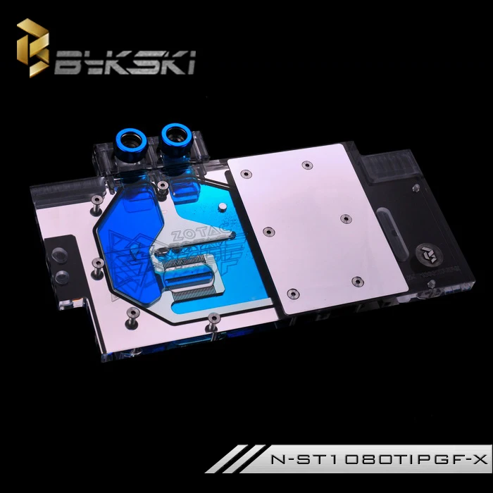 Bykski Full Cover GPU RGB-блок с водяным охлаждением для ZOTAC GTX 1080Ti PGF N-ST1080TIPGF-X