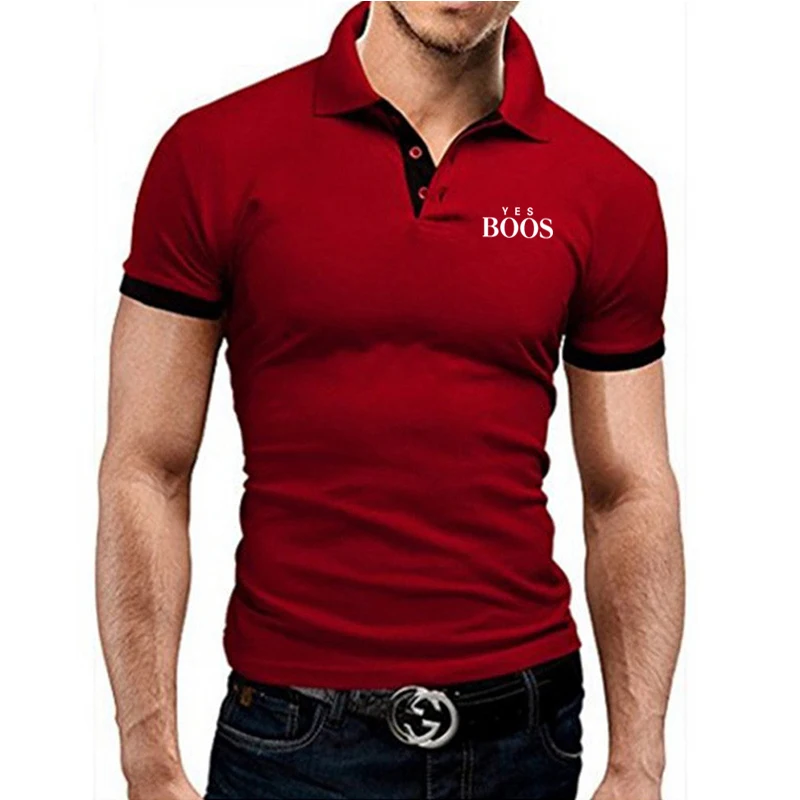 2022 Brand Golf Clothing Men's Polo T-shirts Lapel Casual Short-sleeved StitchingT-shirt For Male Solid Color Pullover Top Man images - 6