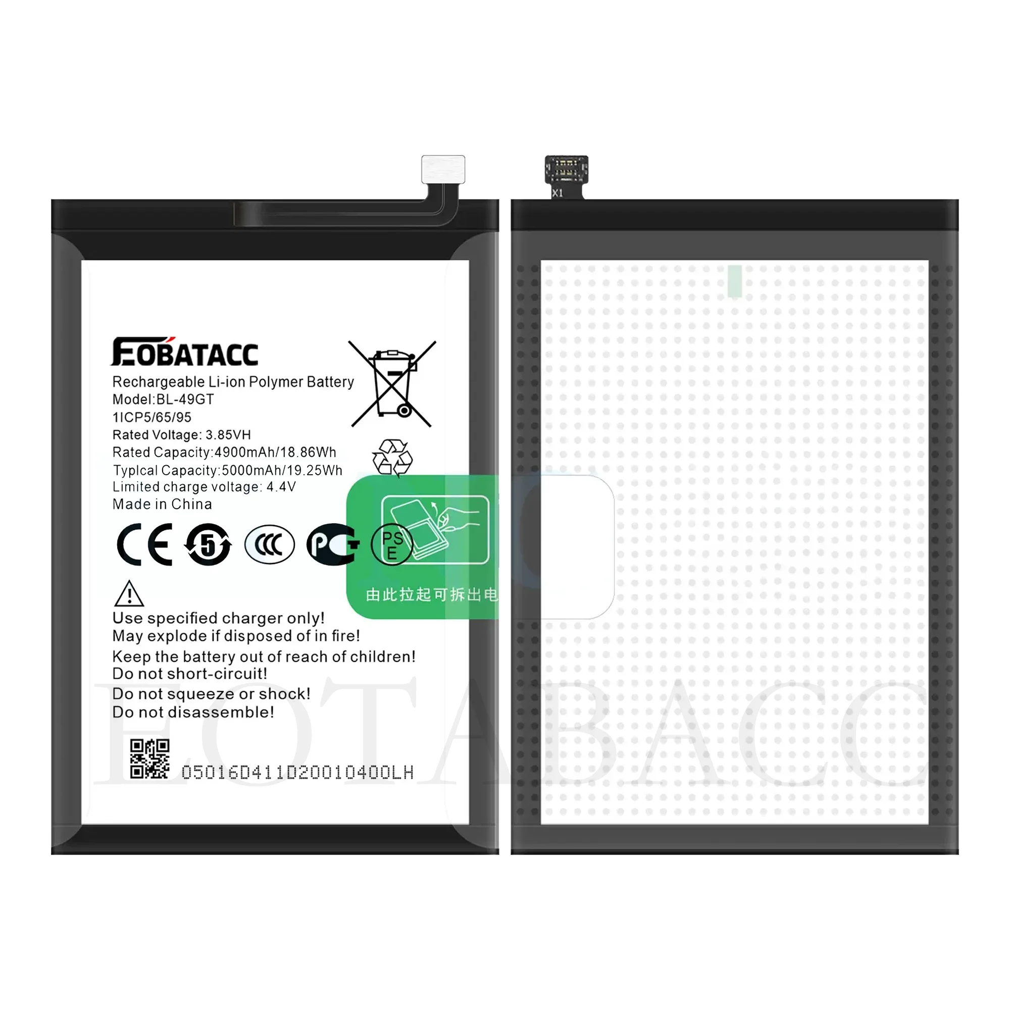 Совершенно новый сменный аккумулятор EOATABACC BL-49GT для Tecno Camon 17/CG6/CG7/SPARK 9T/KH6/Camon 19 Neo/Camon