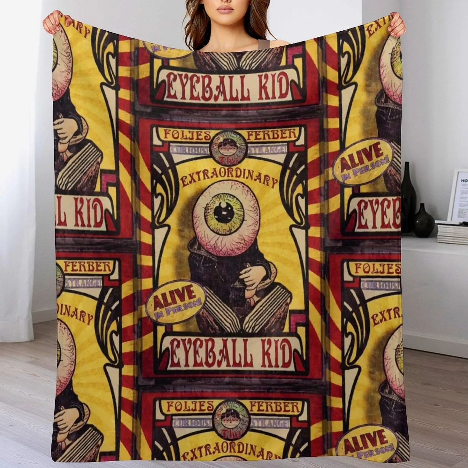 Необыкновенный малыш глазного яблока: плакат Sideshow одеяло одеяла для кровати