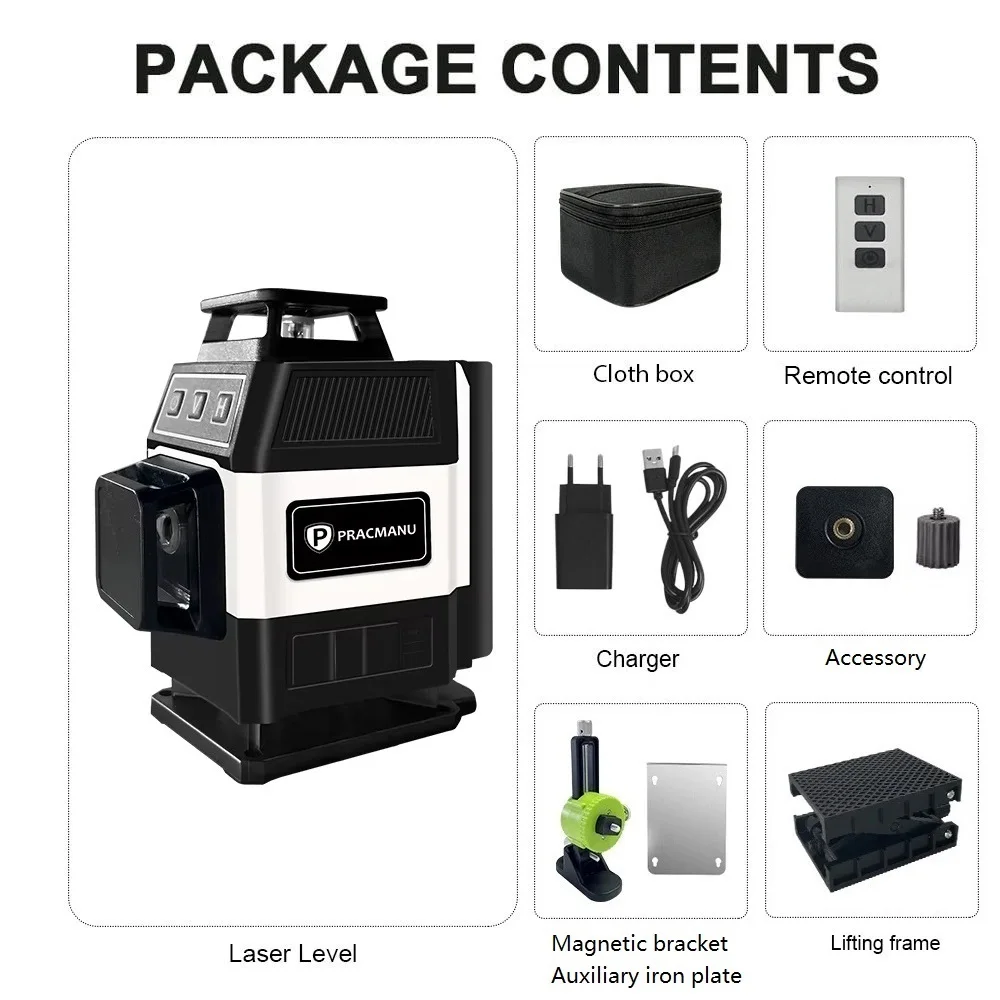 

Pracmanu Mini 4D лазерный уровень зеленые линии