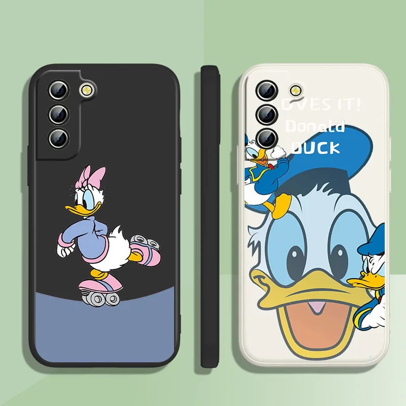 Disney Big Head Donald Duck Phone Case Liquid Rope For Samsung A12 A13 A11 A21S A22 A31 A32 A33 A42 A51 A52 A53 A71 A72 A73 Back