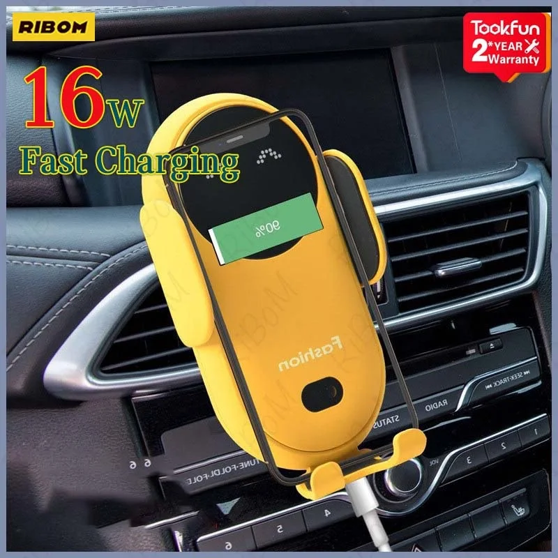 

Новое беспроводное зарядное устройство 15 Вт автомобильное крепление для вентиляционного отверстия автомобильный держатель телефона вращ...