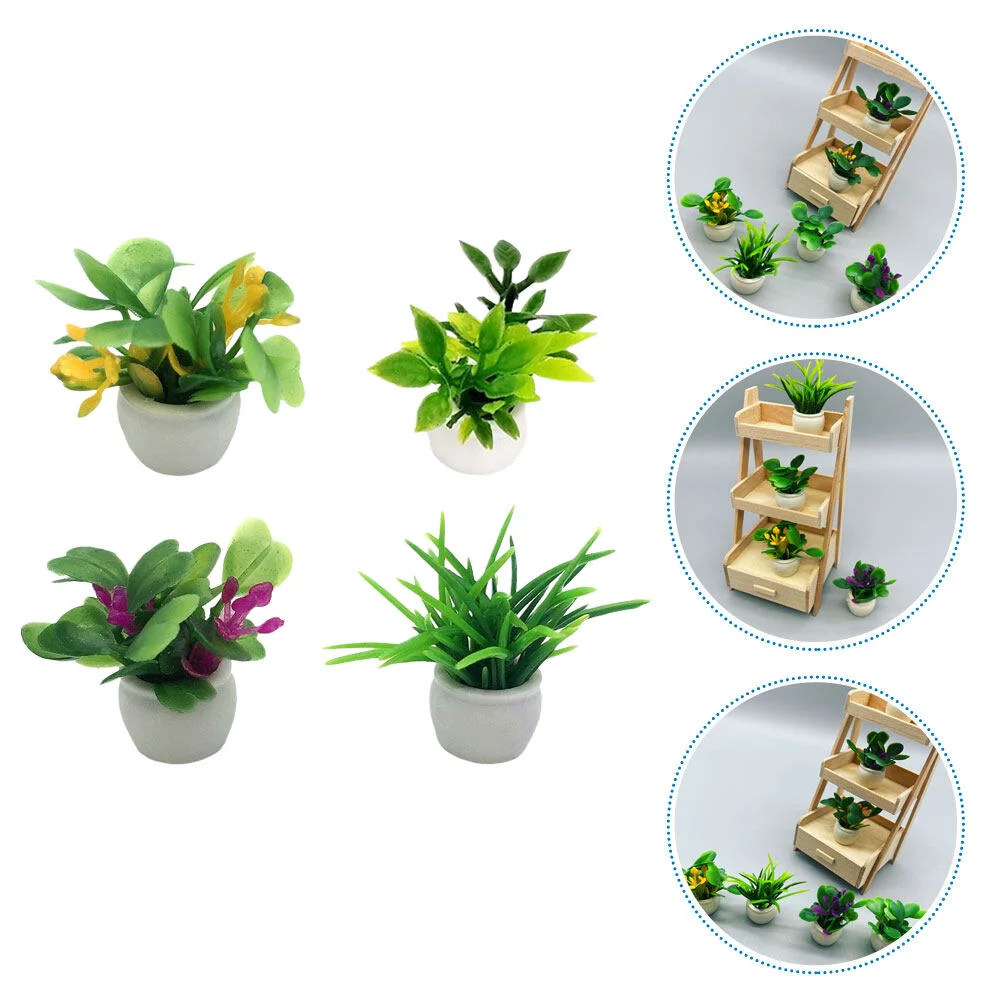 

Small House Garden Bonsai Model Decor Tiny Simulated Mini Adornment Simulation Artificial Prop