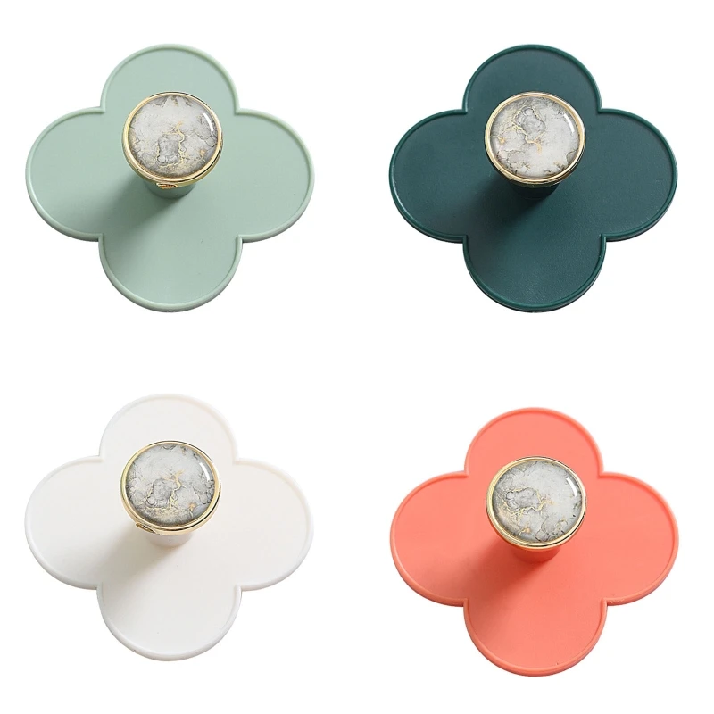 

Self Adhesive Four Leaf Clover Wall Hooks Set of 4 Key Keychain Hanger