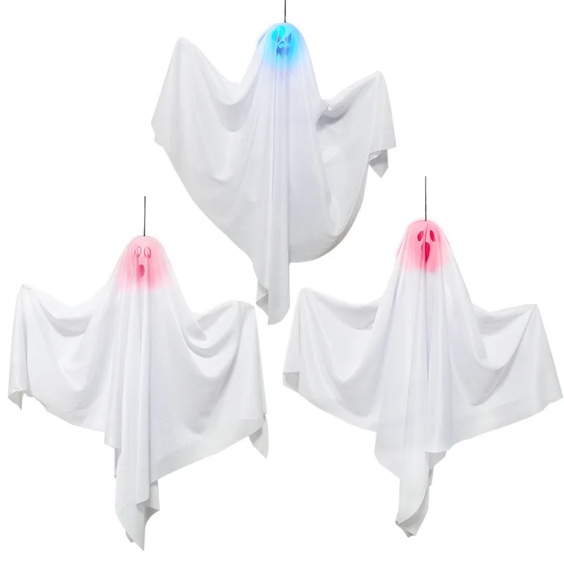 

Halloween Decorations Outdoor Glowing White Horror Hanging Ghost Halloween Hanging Decor Ghost