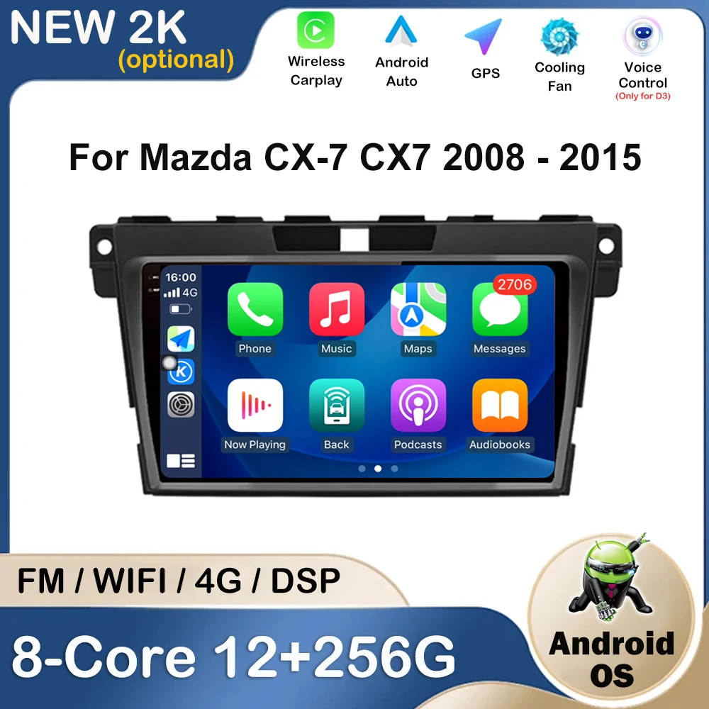 KJ-NAVI Автомобильный мультимедийный плеер для Mazda CX-7 2008-2015 с GPS-навигацией