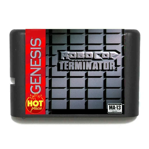 Этикетка США Robocop против Терминатора 16-битная игровая карта MD для Sega Mega Drive для Genesis