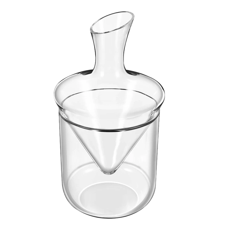 Wine Decanter Set With Ice Bucket Lead-Free Crystal Glass Blown Hand Perfect For Home Bar And Parties