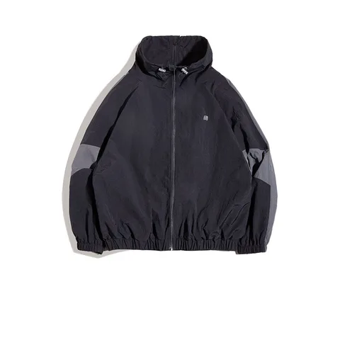 Американская винтажная ветровка, мужские куртки в стиле пэчворк, съемная двойная стеганая повседневная куртка, Весенняя короткая куртка-бомбер с надписью, 2023