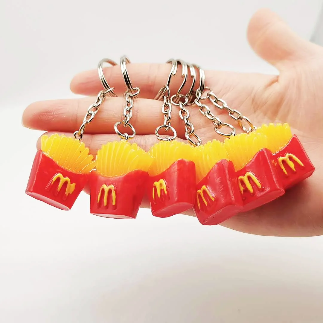 1PCSCreative small french fries keychain bag pendant simulation food promotion gift event giveaway |