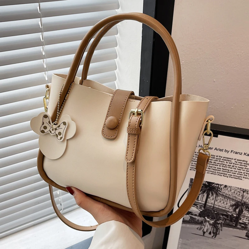 

Women Pure Color Shoulder Crossbody Bags Female Travel Fashion Messenger Bag Casual Ladies PU Leather Small Top-handle Handbag