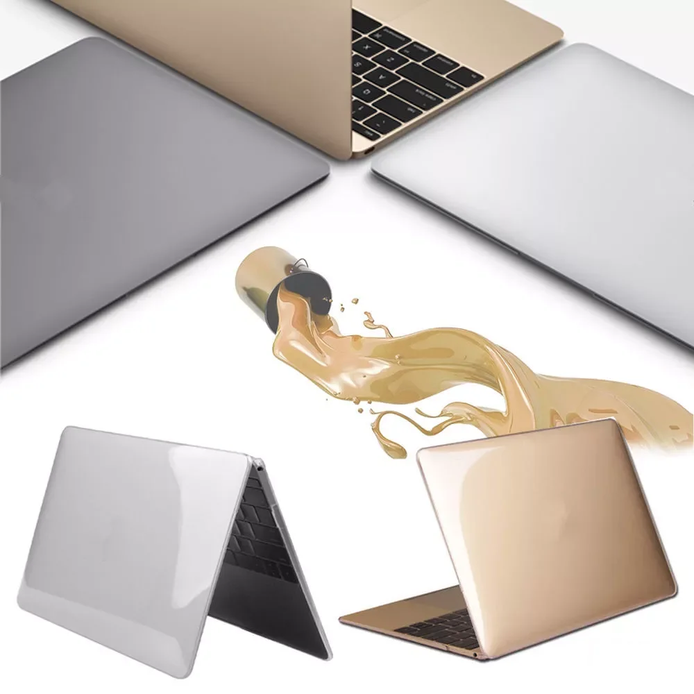 

Transparent Crystal Plastic Hard Clear Laptop Shell Case Cove For MacBook 12/ Air 11.6 13.3/ Pro Retina 13 15 inch A1706 A1707