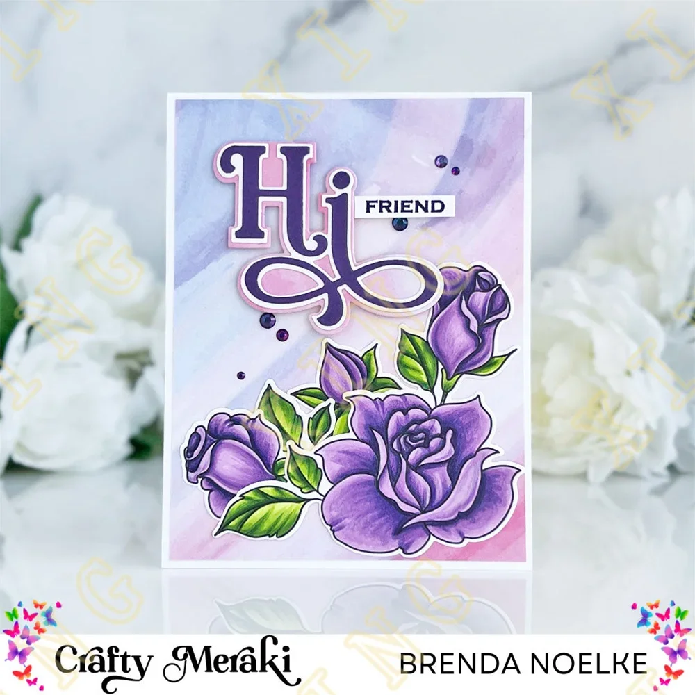 Металлические штампы и Passion Posies Rose Rhapsody DIY Скрапбукинг карты трафарет бумажные