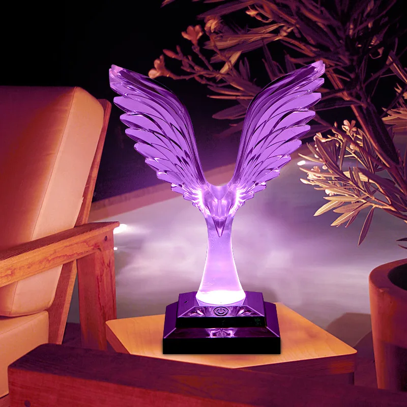 

New Eagle Decorative Table Lamp Tri-color Dimming Touch Night Light Bedroom Bedside Colorful Atmosphere Car Aromatherapy Lamp