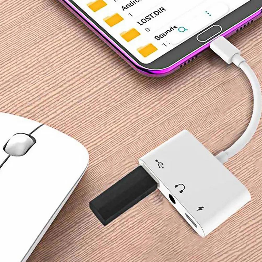 3 в 1 Typec Type-c конвертер для наушников ноутбуки USB портативный адаптер чтения