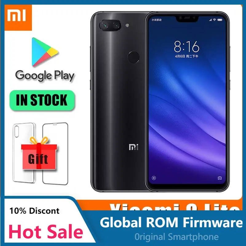 

Xiaomi 8 lite 64G/128G Smartphone Cell Phone 3350mAh Baterry Global ROM Cellphone Snapdragon 660AIE （Ramdom Color）