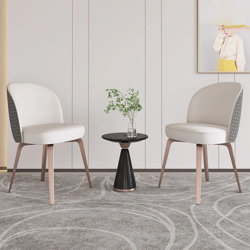 

Rose Gold dining chair household Nordic Light luxury modern simple negotiation book table chair dining room table chair stool