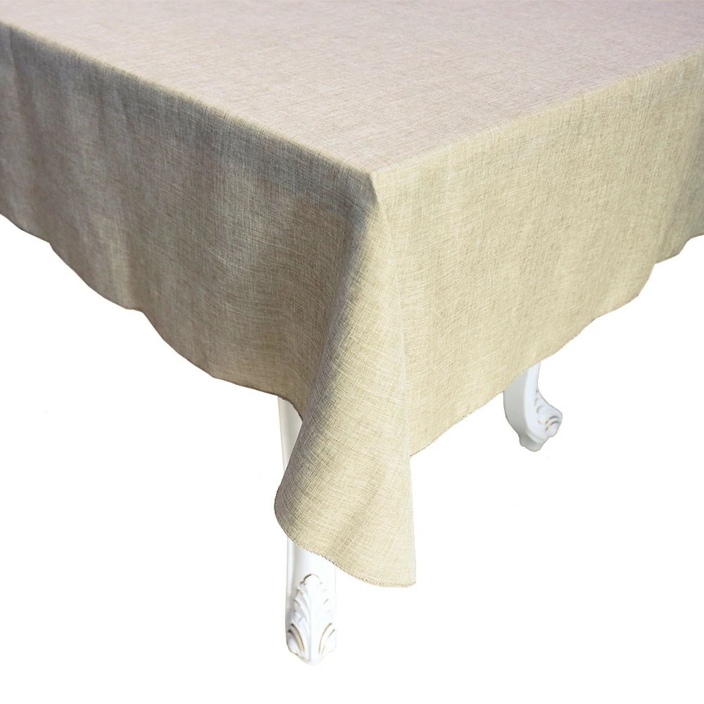 Vintage Natural Burlap Imitated Jute Linen Tablecloth Soft Retro Rectangle Table Cover for Wedding Party Restaurant Table Decor images - 6