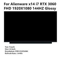 14 inch for alienware x14 i7 rtx 3060 gaming laptop lcd screen fhd 1920x1080 144hz 40pins ips glossy display replacement panel