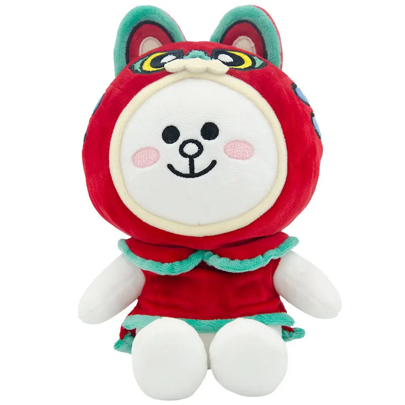 Official Authentic Line Friends Series Cute Brown Bear Cony Rabbit Tiger Dress Up Soft Plush Toy Doll New Year Gift for Children |