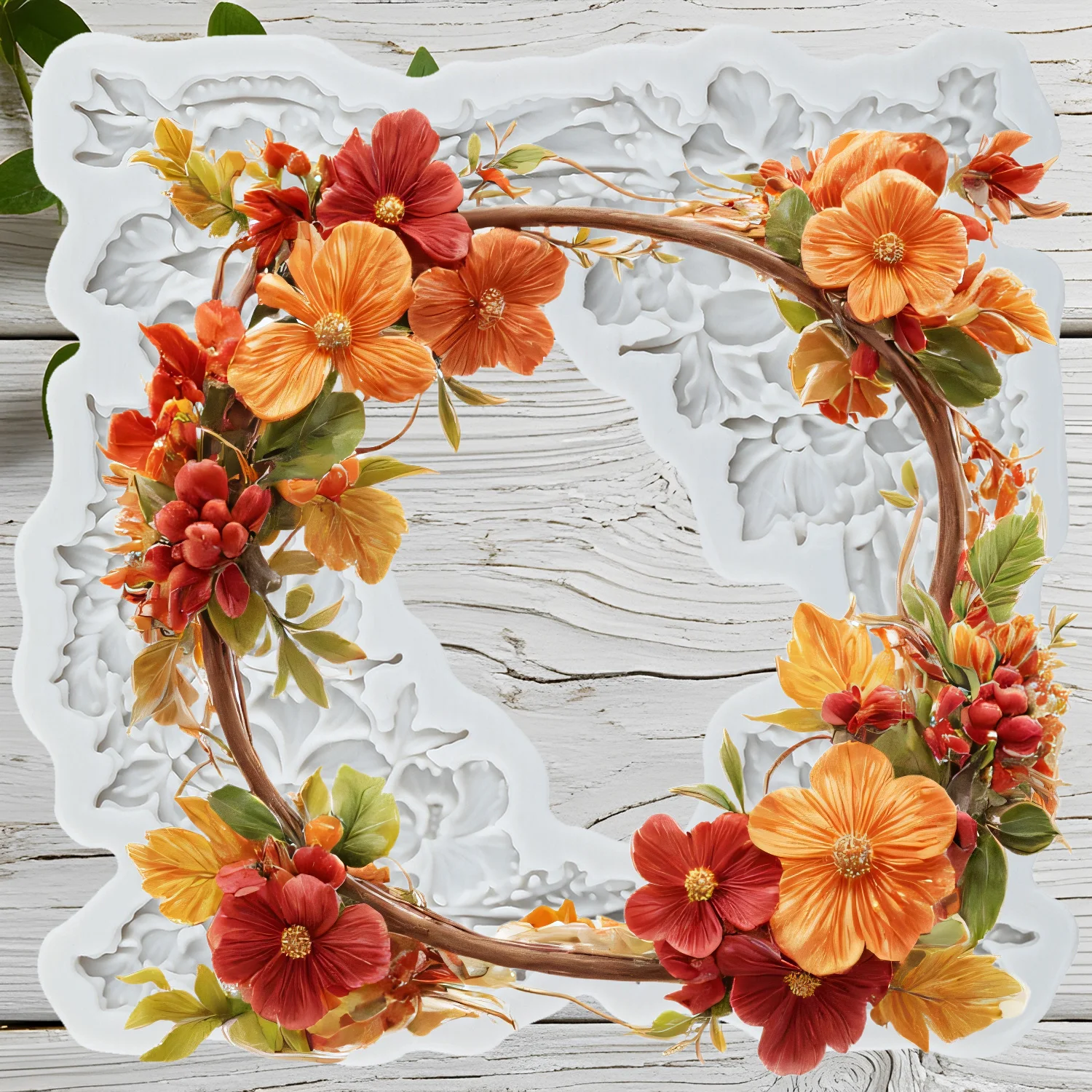 

Силиконовые формы для торта Flower Wreath Leaves