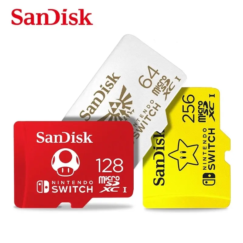 100% оригинальные карты памяти SanDisk новый стиль 64 ГБ 128 256 SDXC UHS-I для игр Nintendo Switch