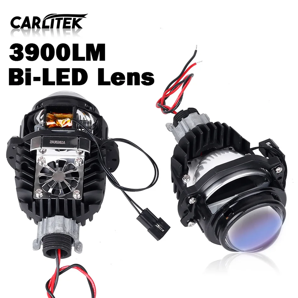 

Carlitek 1.8 inch Bi-LED Lenses H4 H7 9005 HB3 9006 HB4 Car Motorcycle Headlight Retrofit Projector Lens super bright