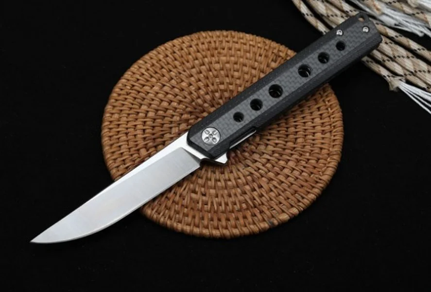 Складной нож Light Sword 1 с лезвием из стали D2 и рукояткой из углеродного волокна, тактический нож для активного отдыха, охоты, выживания и повседневного ношения.