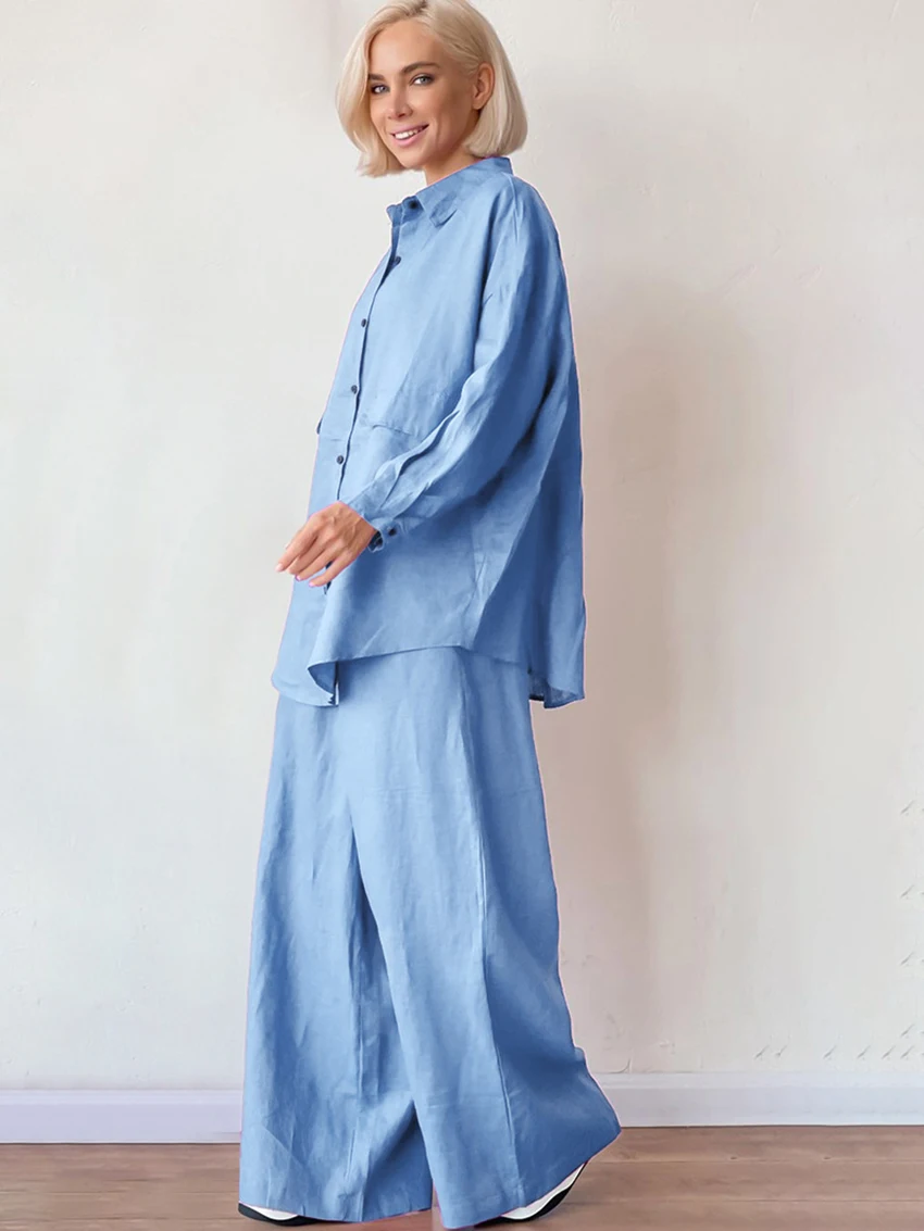 Женская хлопковая Ночная сорочка Marthaqiqi пижама с длинным рукавом и отложным