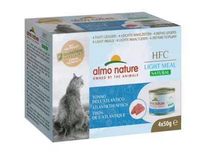 4 шт. Almo Nature Набор по 50 г. Низкокалорийные консервы для кошек Атлантический Тунец