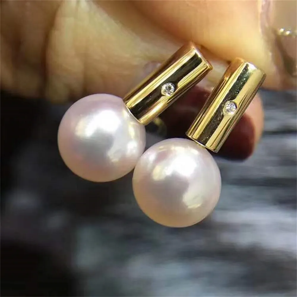 

DIY Pearl Earnail Accessories S925 Sterling Silver Earhook Empty Holder Exquisite Fit 8-10mm Beads