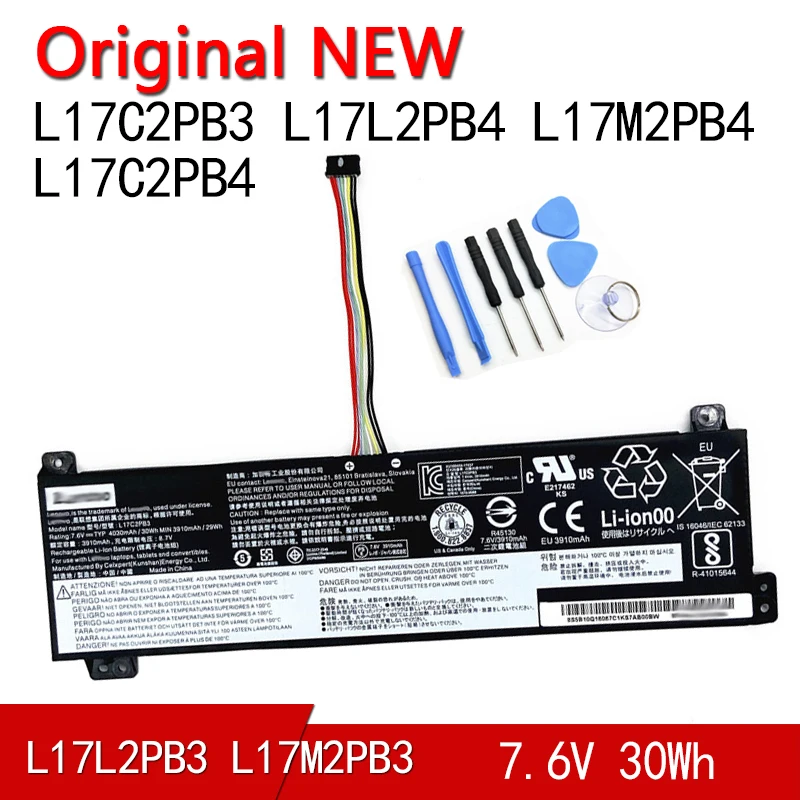 

NEW Original Battery L17L2PB3 L17M2PB4 L17M2PB3 L17L2PB4 L17C2PB3 L17C2PB4 For Lenovo IdeaPad V330-15IKB V530-15IKB V530-14IKB