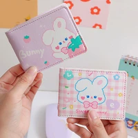 cat leather card wallet for women cute bunny cards holder driving licence credit card protective sleeve 4 card slots
