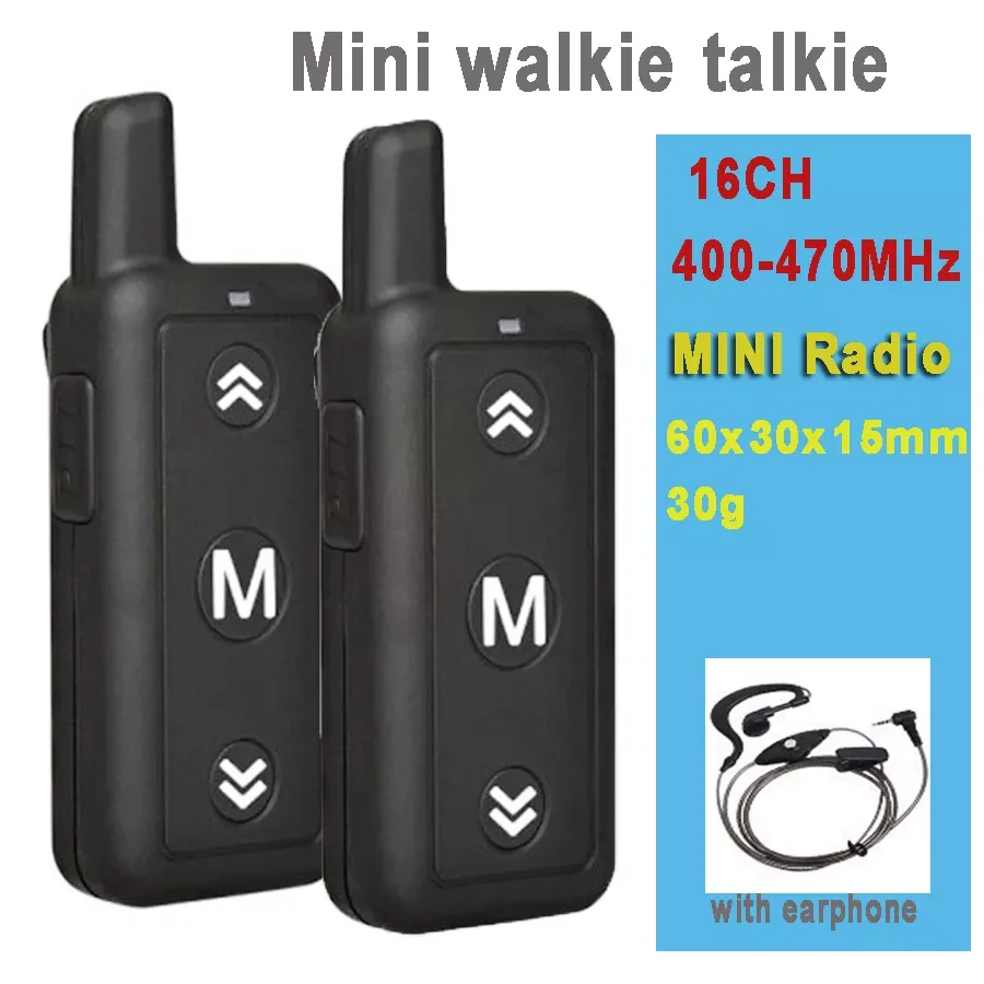 

16-канальная мини-рация Woki Toki 2W FRS, детская двухсторонняя рация маленького размера для ресторана, парикмахерской, салона красоты