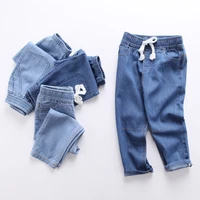 jenya new autumn jeans baby girl clothes baby boy clothes high waist solid color warm out jeans children clothing