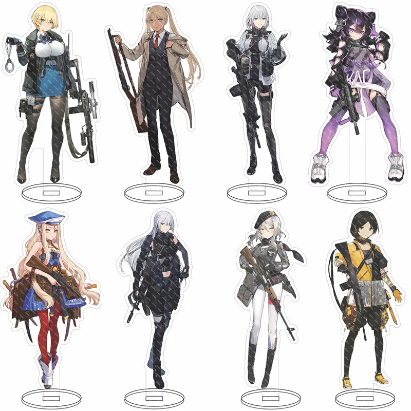 

Anime Game Girls Frontline Figure M4A1/M16A1/AR15/SOP2 UMP45 Cosplay Double Side Acrylic Standing Model Statues Decoration Toy