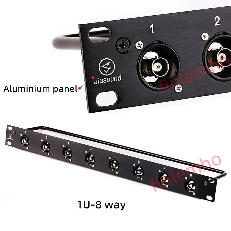 Rack Patch Panel 8 12 16 Way BNC Chassis Connnector 1U Flight Case Mount For Professional Video Vision Equipment Cable Plug