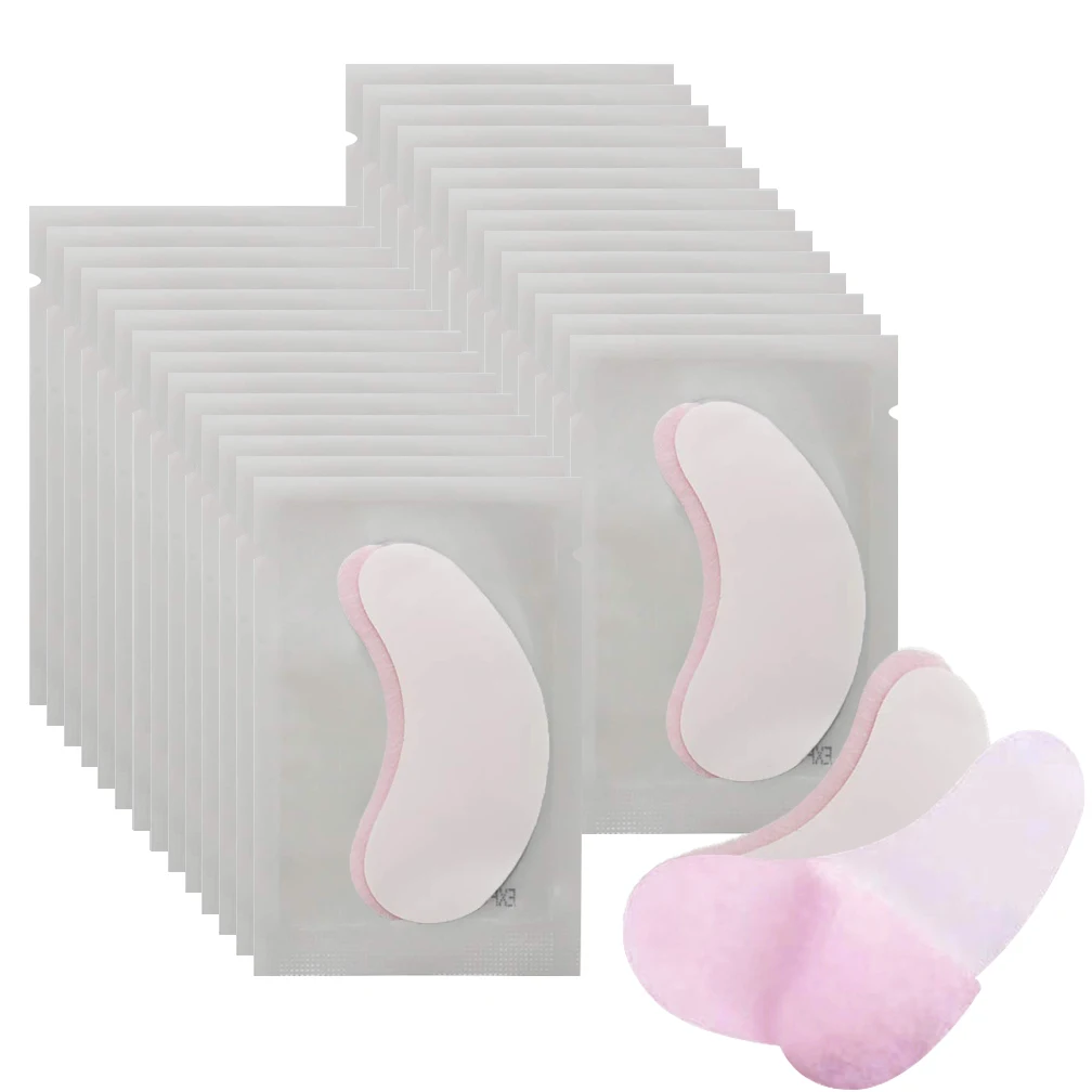 

50pairs Eyelash Patches Hydrogel Gel Eye Patches Grafted Eye Pads Eyelash Extension Paper Under Lint Free Tips Stickers Makeup