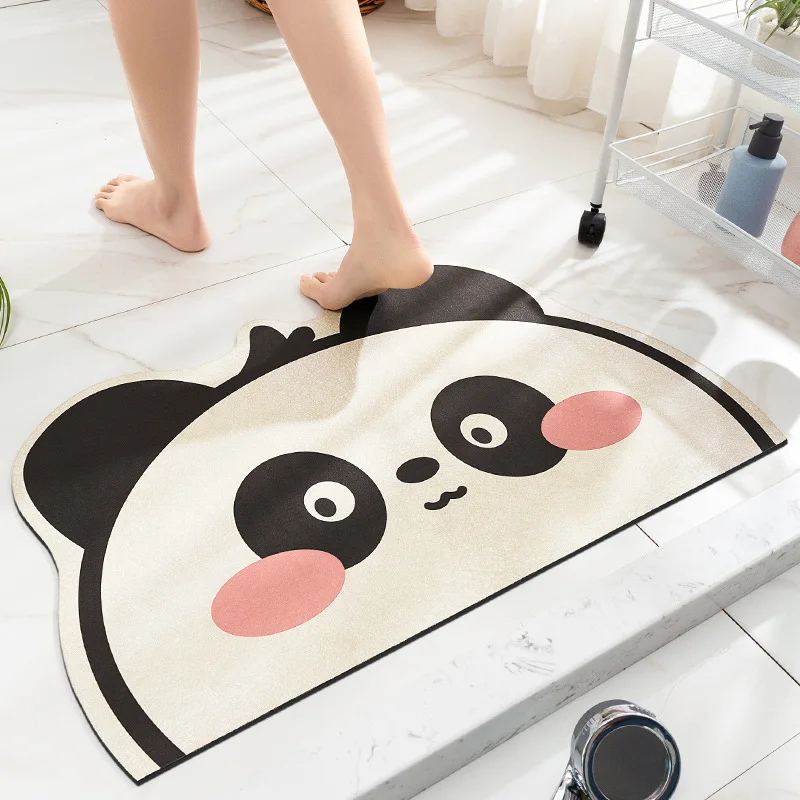

Lovely Panda Bath Mat Super Absorbent Bathroom Mat Cute Animal Rug Bedroon Floor Carpet Home Entrance Shower Bathroom Foot Mats
