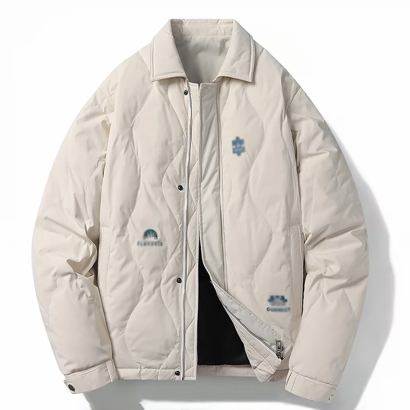 2022 Men Black Beige Green Khaki Puffer Basic Coats Winter Autumn Lightweight Thermal Puff Parkas Male Warm Quilted Jackets