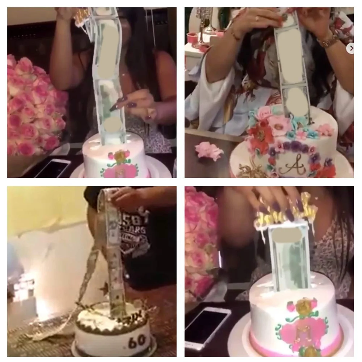 Набор копилок для торта форма вытягивания банкнот копилка с золотыми блестками