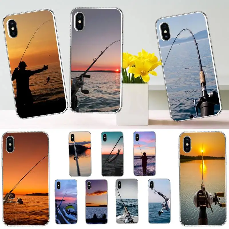 

Fishing Fisherman Hunting Man Phone Case Transparent soft For iphone 11 13 12 14 x xs xr pro max mini plus